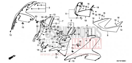 SIDE COWL VFR800XD de 2013